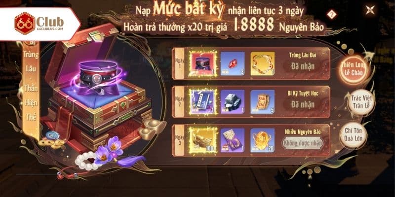 Điều kiện thưởng nạp lần đầu hợp lệ