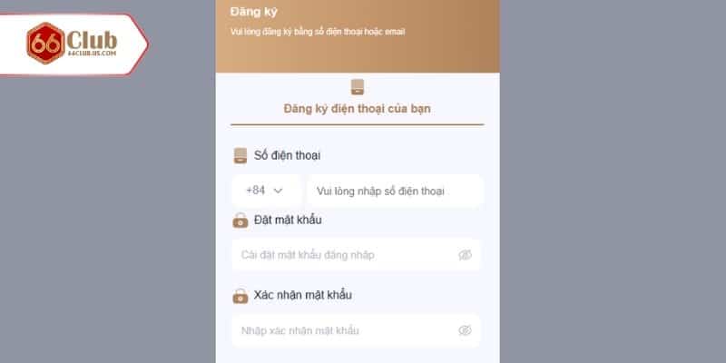 Hội viên vào đúng địa chỉ đăng ký 66CLUB